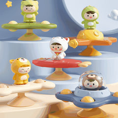 Rocket Suction Cup Spinning Top Baby Toy