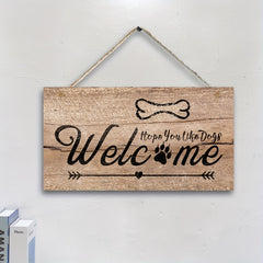 Wooden Door Sign Welcome Wall Hanging Decoration