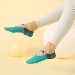 Non Slip Yoga Socks with Grip Towel Bottom for Pilates Home Workouts