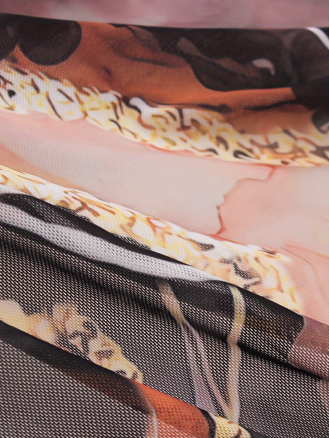 Marble Pattern Wrap Cover Up Skirt