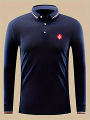 Symbol Print Men's Lightweight Polo Shirt