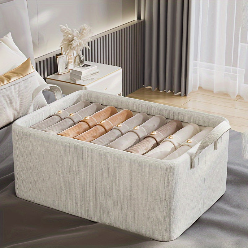 Collapsible Storage Box With Handles - Washable Closet Organizer