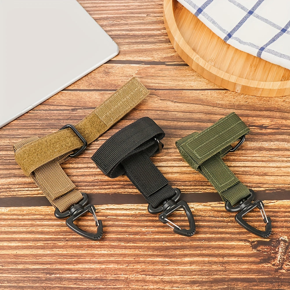 Swivel Carabiner for Climbing with Elastic Rope Holder