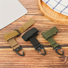 Swivel Carabiner for Climbing with Elastic Rope Holder