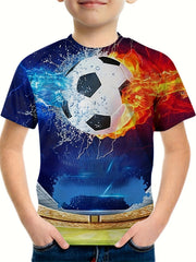3D Dragon Pattern T shirt For Kids Short Sleeve Top Casual Tee