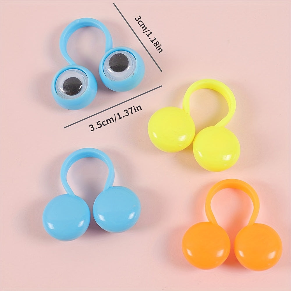 10pcs Eye Finger Puppet Rings with Wiggling Eye Toys for Party Gift