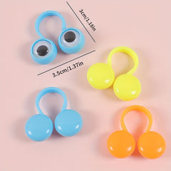 10pcs Eye Finger Puppet Rings with Wiggling Eye Toys for Party Gift