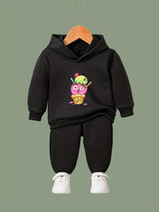 Cartoon Ice Cream 2pcs Activewear Sets Girls Comfy Outfits For Sports Running