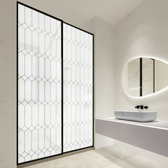 Morocco Frosted Privacy Window Film Stained Glass Style Tint