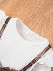 Baby Girl's Casual Plaid Dress Long Sleeve