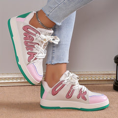Women's Block Non-slip Skate Shoes Thick Bottom Sneakers