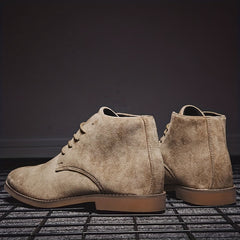 Men's Pointed Toe Lace Up Boots Smart Casual Shoes
