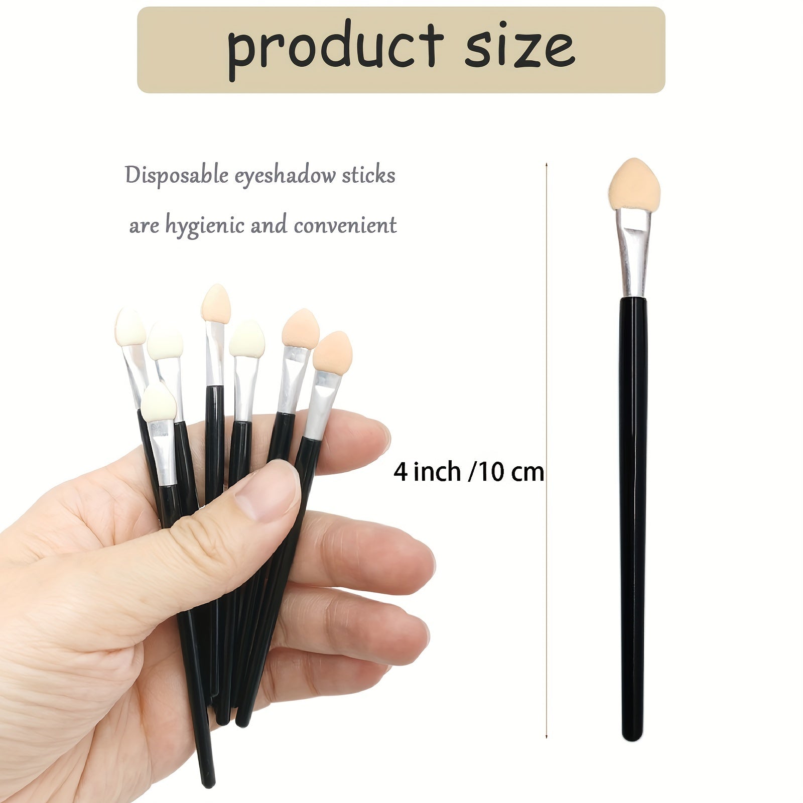 50Pcs 10 Eyeshadow Brushes Sponge Applicators For Women