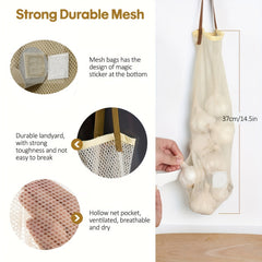 Reusable Mesh Storage Bag for Fruits Veggies Garlic Onions