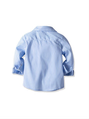 Boys Striped Button Up Shirts - Fall Fashion Essential