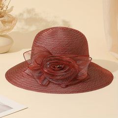 Organza Bucket Hat Mesh Breathable UV Protection Sun Hat Women