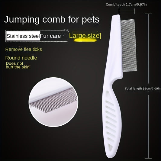 Cat & Dog Flea Removal Comb - Pet Hair & Lint Cleaner