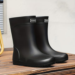 Women's Waterproof Non slip Outdoor Rain Boots Medium Tube