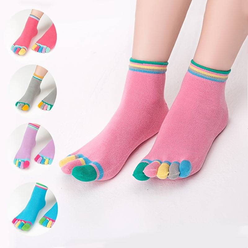 Block Stripes Yoga Socks Non Slip Grippers Low Cut Socks