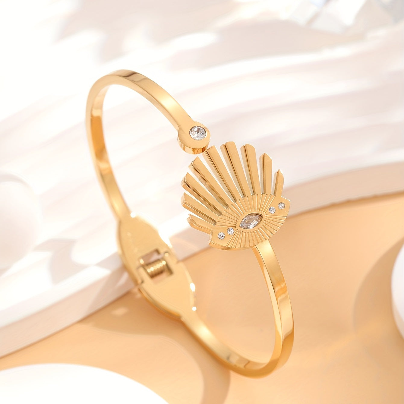 Stylish Rhinestone Eye Pattern Bracelet for Women and Girls
