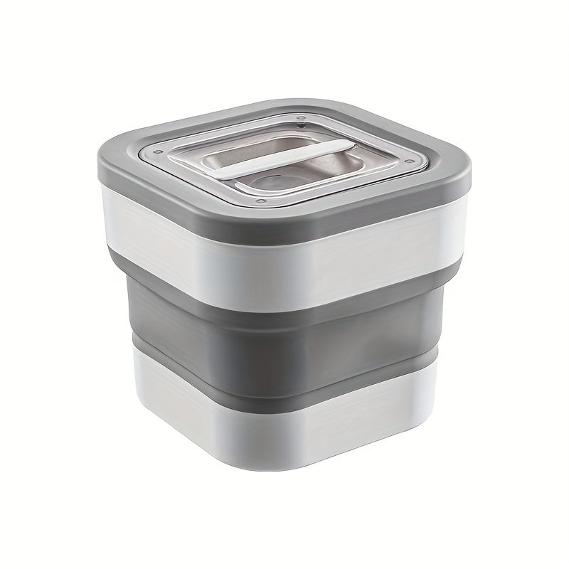 1pc Folding Rice Bucket Large Capacity Cereal Storage Container