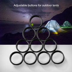 10pcs Anti Slip Rope Buckle Tent Adjuster Stopper