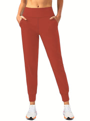 High Waist Women's Workout Joggers With Pocket