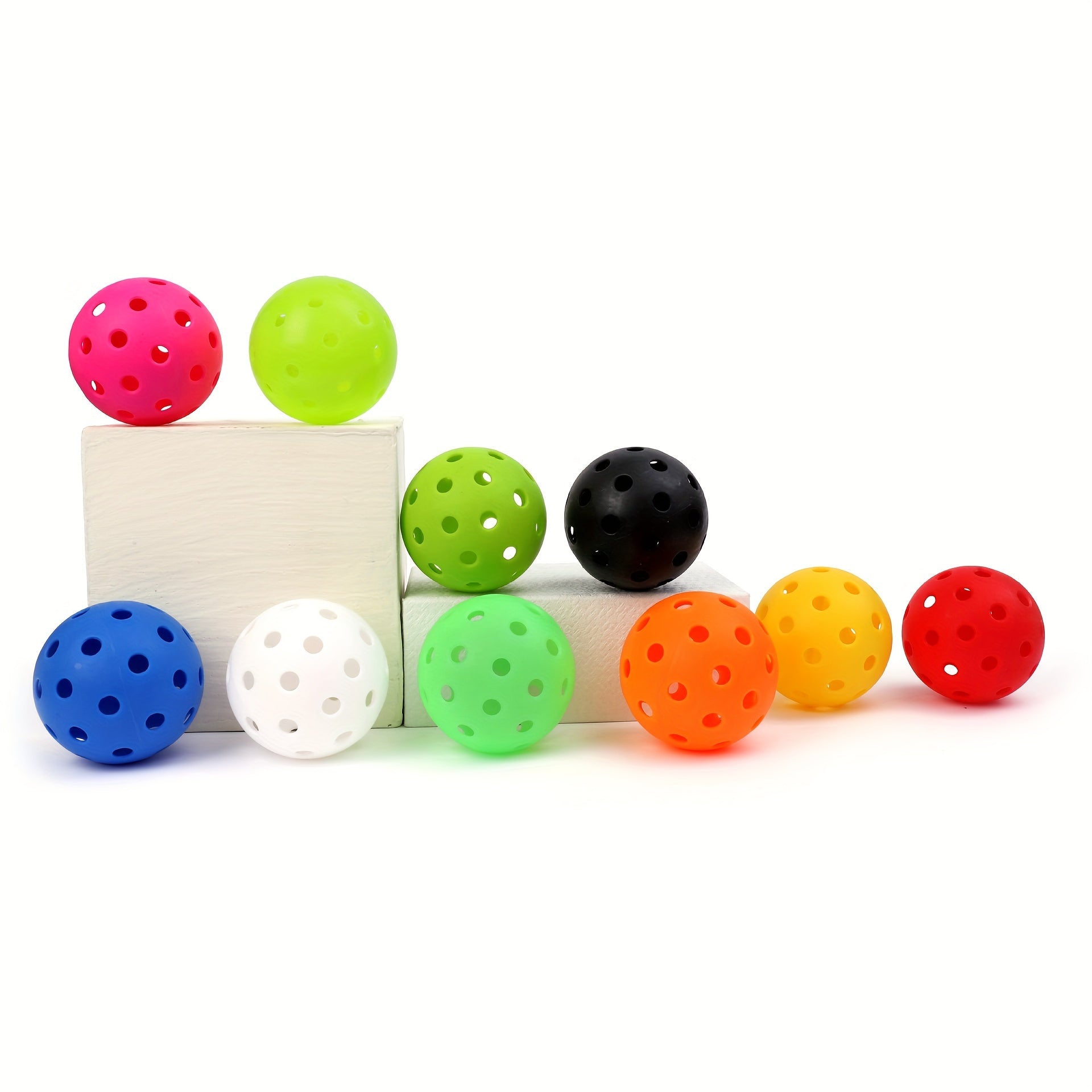 6PCS High Bounce Pickleballs - Durable for Tournaments and Outdoors