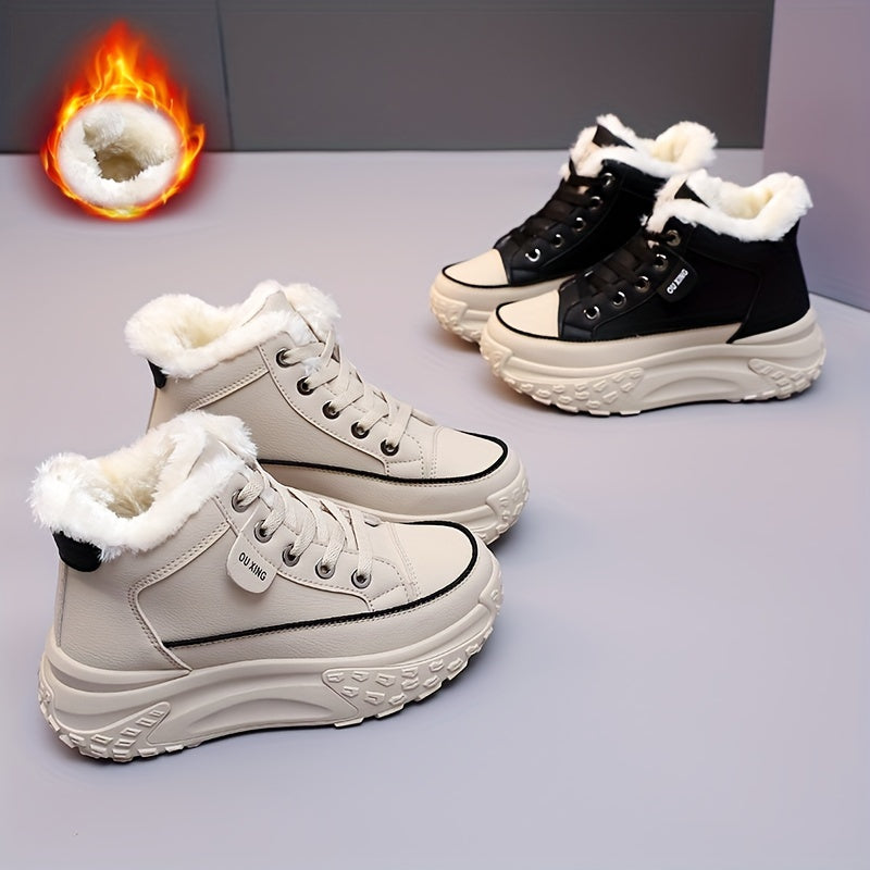 Women's Warm Medium Tube Sneakers Comfortable Casual Sport Shoes