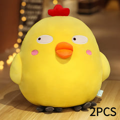 Yellow Chicken Plush Toy Stuffed Doll Cartoon Pillow Children's Gift