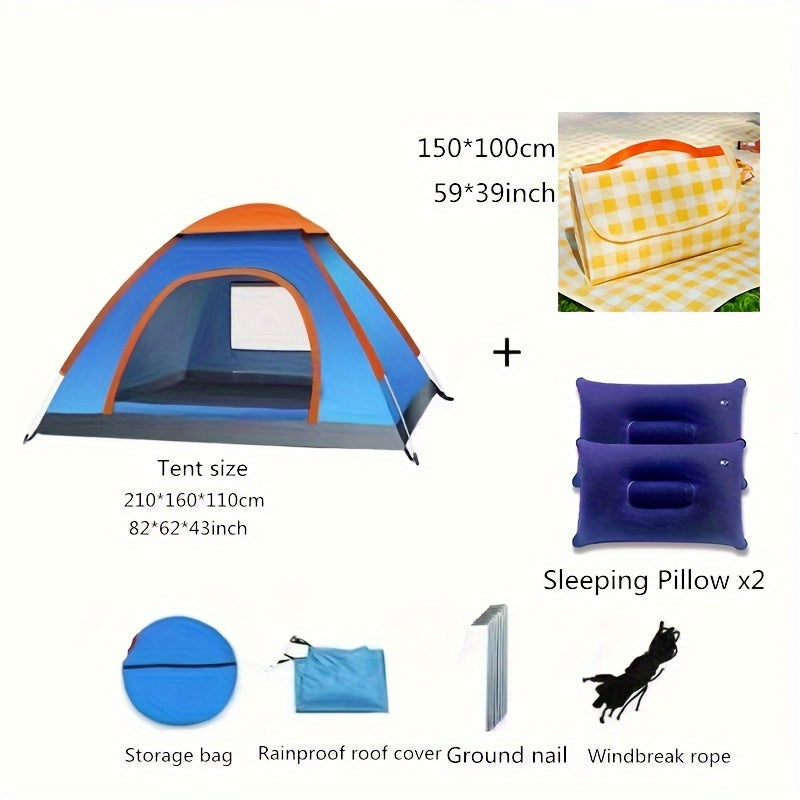 Portable Folding Tent Thickened Sunshade Rainproof Camping Travel Tents