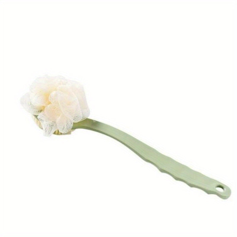 Long Handle Soft Hair Bath Brush with Rubbing Ball for Gentle Cleansing