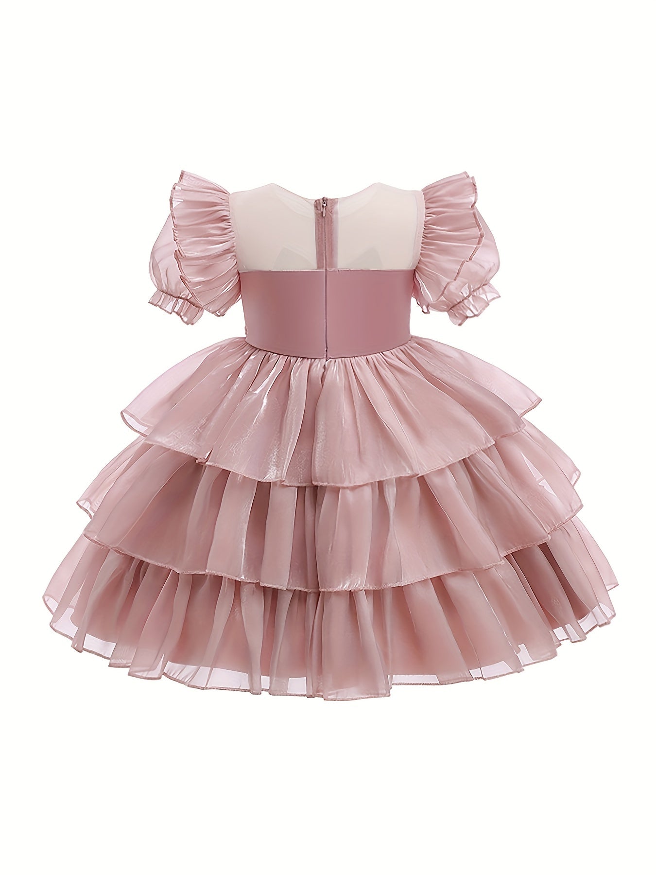 Girls Princess Dress with Big Bow Tiered Tulle - Party Wedding Evening