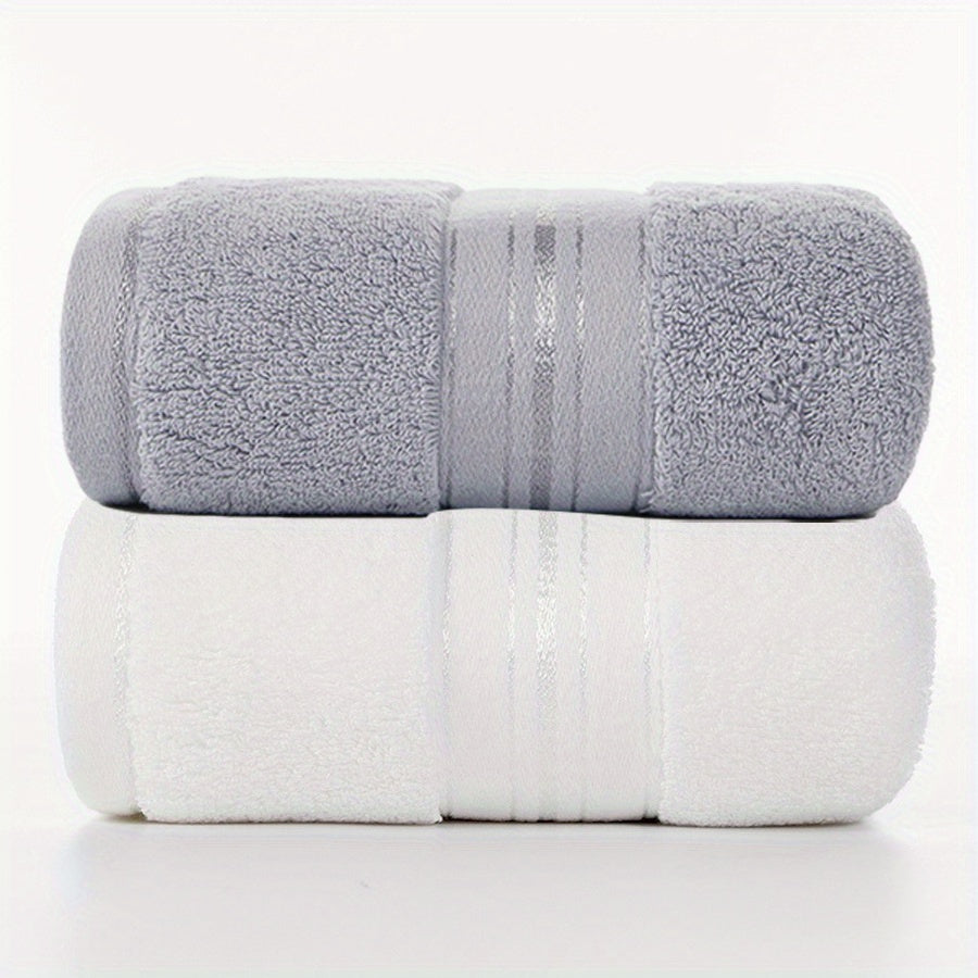High Cotton Towel Set - Soft, Strong, Absorbent - Grey, Pink