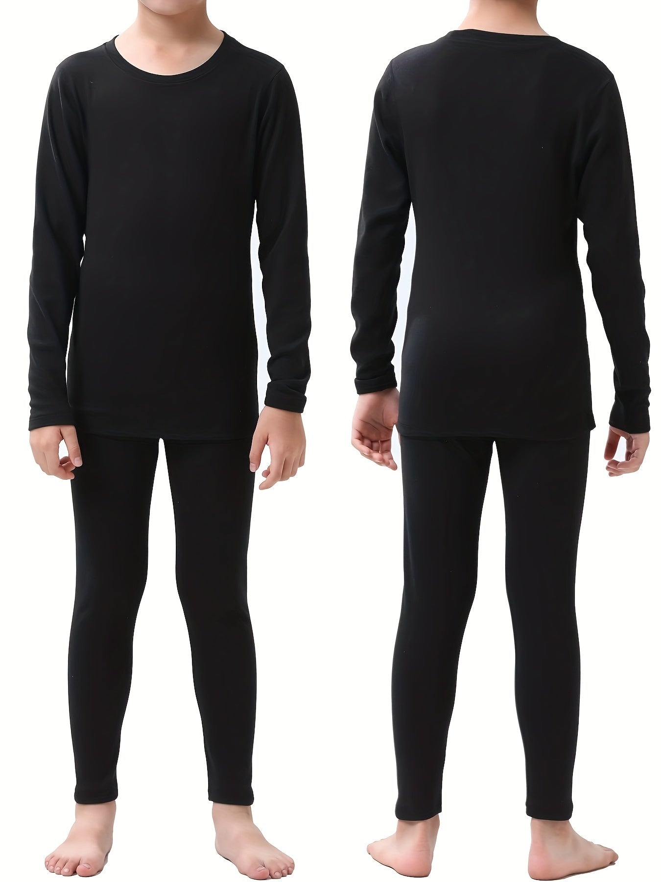 Kids Thermal Underwear Set Ski Boys Girls Fleece