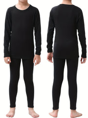 Kids Thermal Underwear Set Ski Boys Girls Fleece