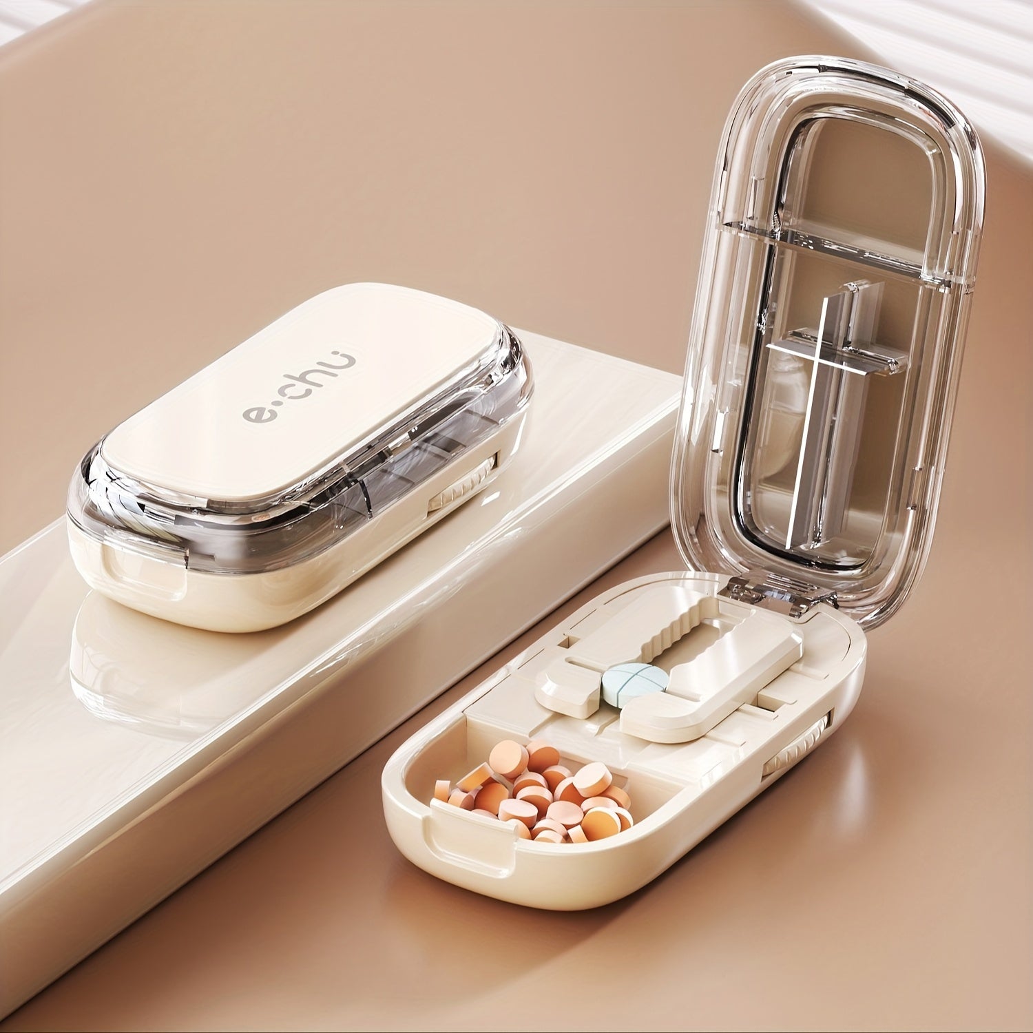 LDQ Pill Cutter and Divider Portable Medication Dispenser