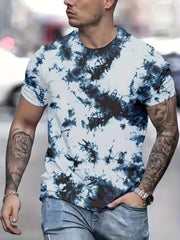 Men's Tie Dye T shirt Casual Comfy Tees For Summer