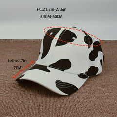 Unisex Cow Embroidery Baseball Cap Sunshade Adjustable Outdoor Sport Hat