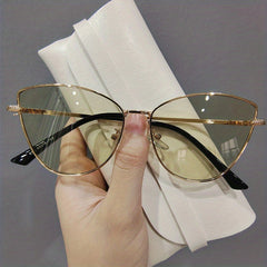Y2K Cat Eye Sunglasses Metal Anti Glare UV400
