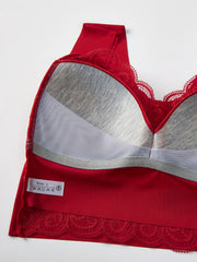 Lace Wireless Bra Scalloped Trim Intimates Women's Lingerie