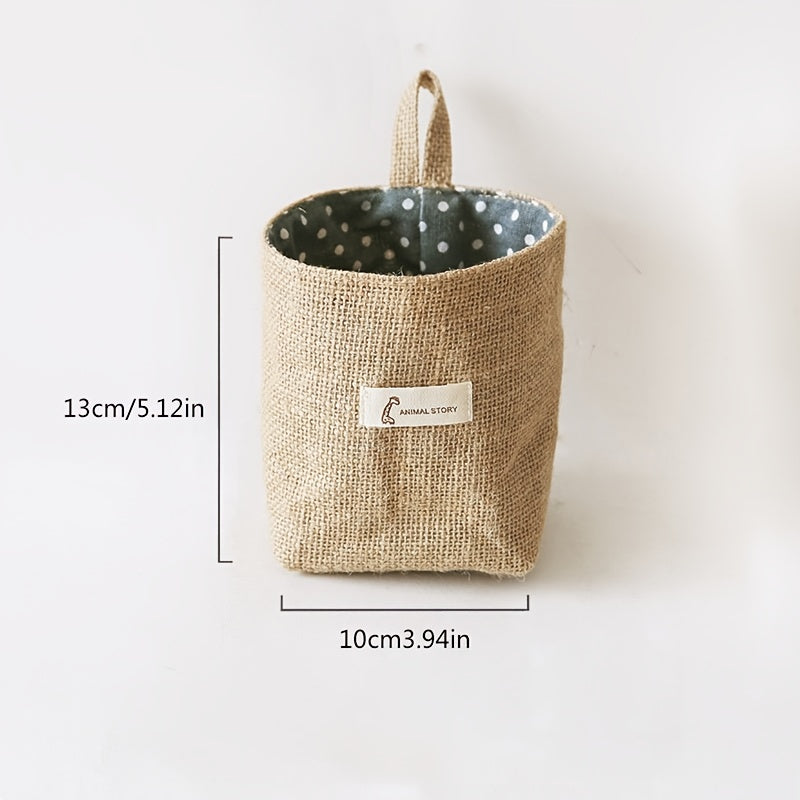 Wall Mounted Cotton And Linen Storage Bag Hanging Bag Dormitory Storage Bag