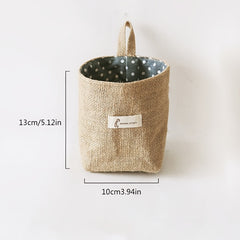 Wall Mounted Cotton And Linen Storage Bag Hanging Bag Dormitory Storage Bag