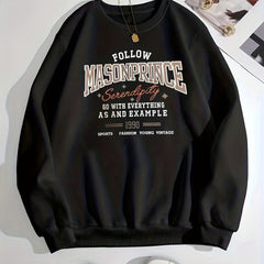 Letter Print Pullover Sweatshirt for Women