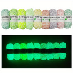 9pcs Glow In The Dark Yarn Luminous Cotton Perfect For DIY Knitting