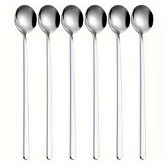 6pcs Stainless Steel Coffee Spoons Long Handle Tea Spoons