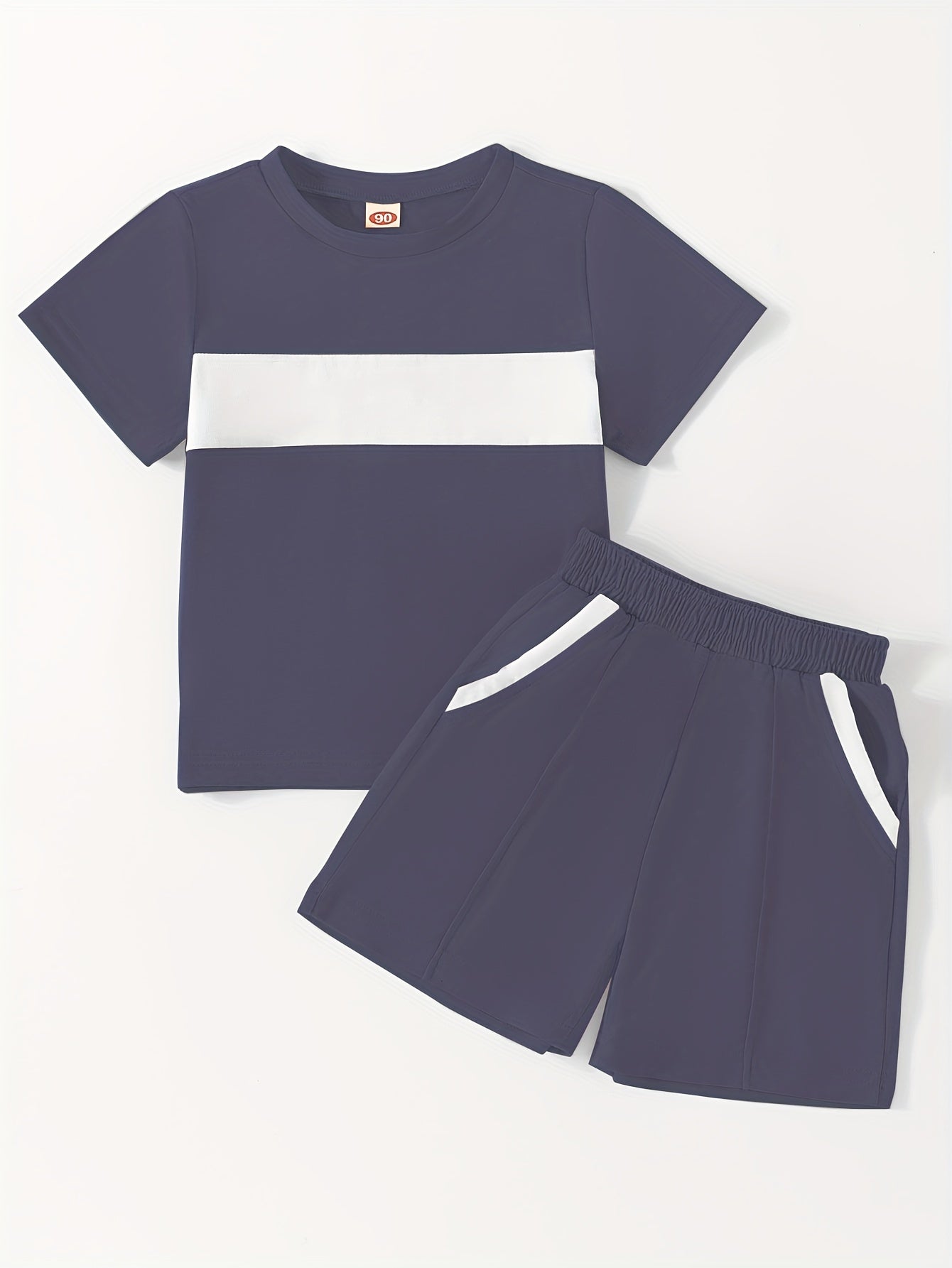 2pcs Boys Teen Casual T Shirt & Shorts Set for Summer