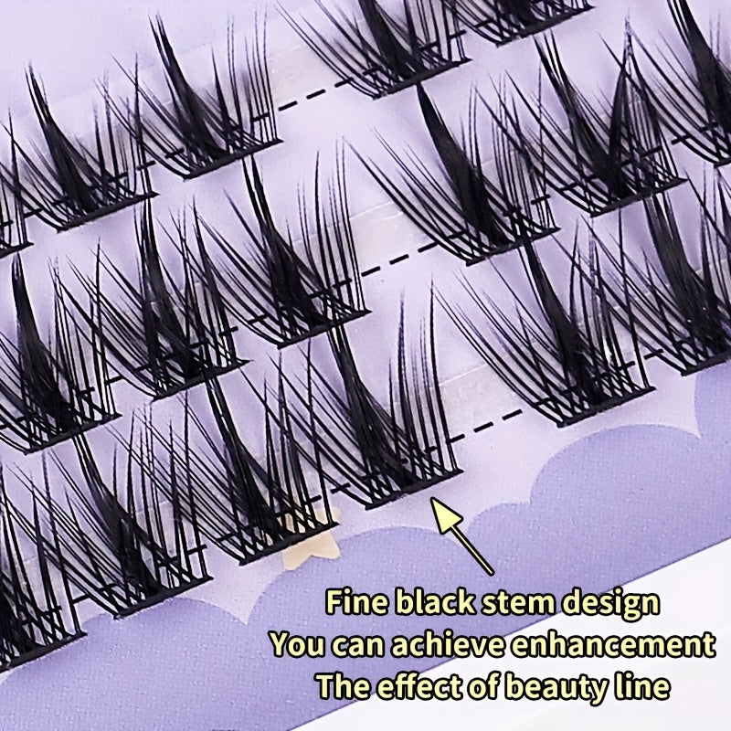 3 Rows Cluster Lashes Flower Fairy False Eyelashes Thick Chemical Fiber