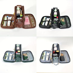 PU Leather Waterproof Toiletry Bag Travel Cosmetic Bag Portable Storage Bag