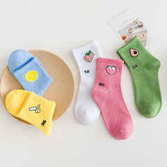 5 Pairs Fruit Ankle Socks Women's Stockings